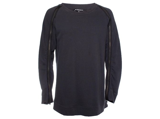 Ann Demeulemeester, Pullover mit Reißverschlüssen am Ärmel Grau 