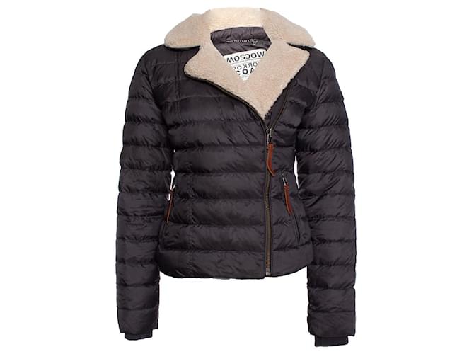 Autre Marque MOSCOW, Grey down coat Brown  ref.1003221