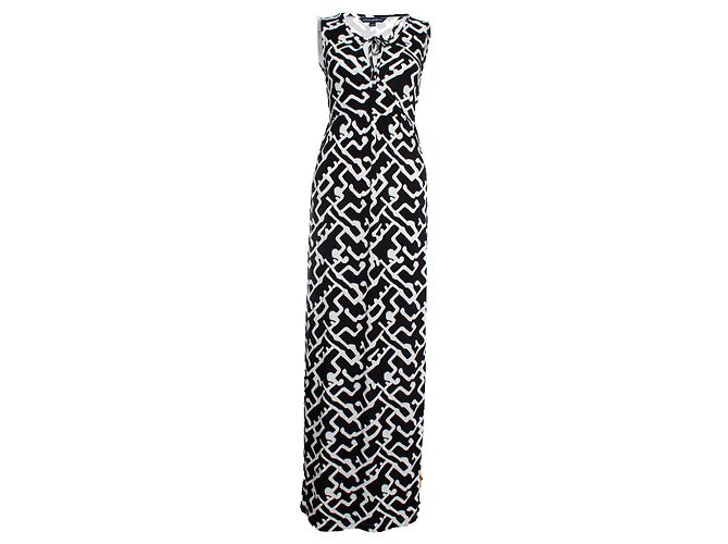French Connection Conexão francesa, Vestido maxi em preto e branco
