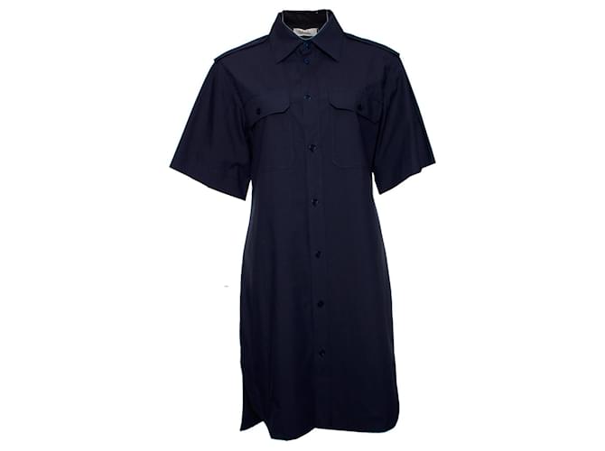 Marni, Robe chemise bleue. Coton  ref.1003248