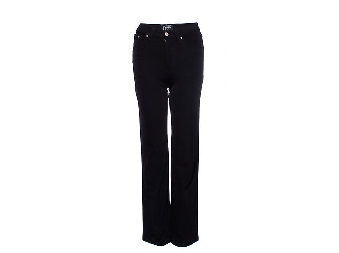 Vaqueros Gianfranco Ferré,  pantalones elásticos negros.