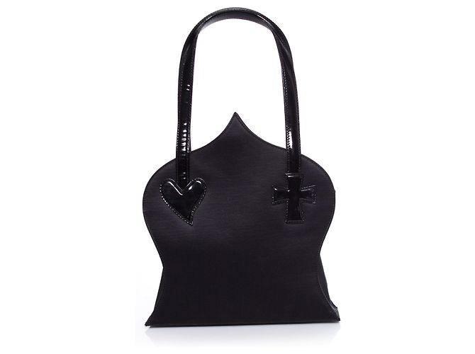 Christian Lacroix, borsa in seta e vernice Nero