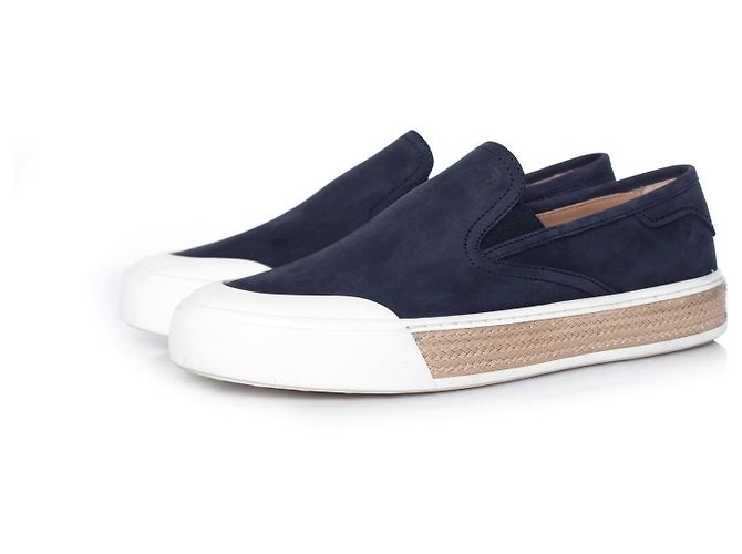 Tod's Tods, Sapatilhas alpercatas de camurça. Azul