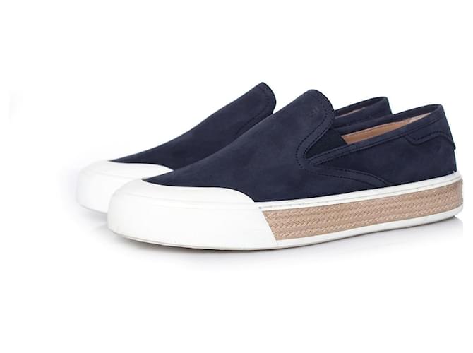 Tod's Tods, Suede espadrille slip on sneakers. Blue  ref.1003300