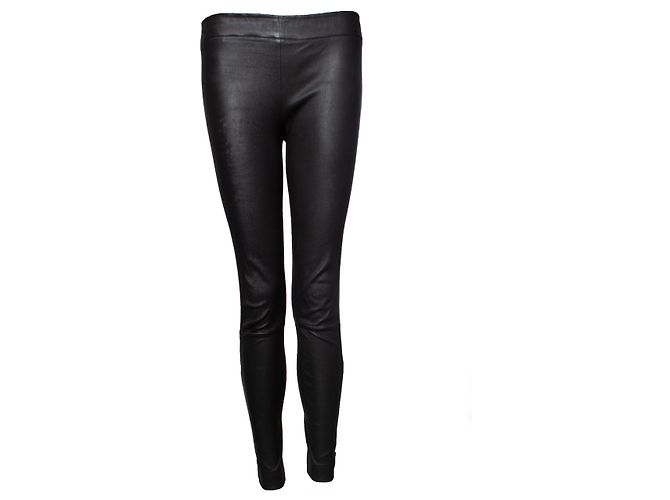 The row DIE REIHE, Lederhose in Anthrazit Grau