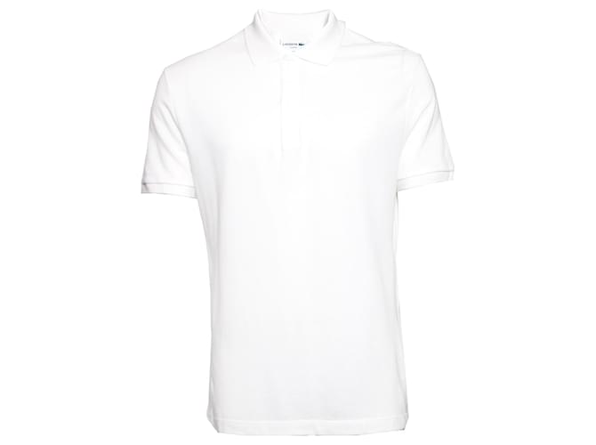 LACOSTE, Slim fit polo shirt White Cotton  ref.1003324