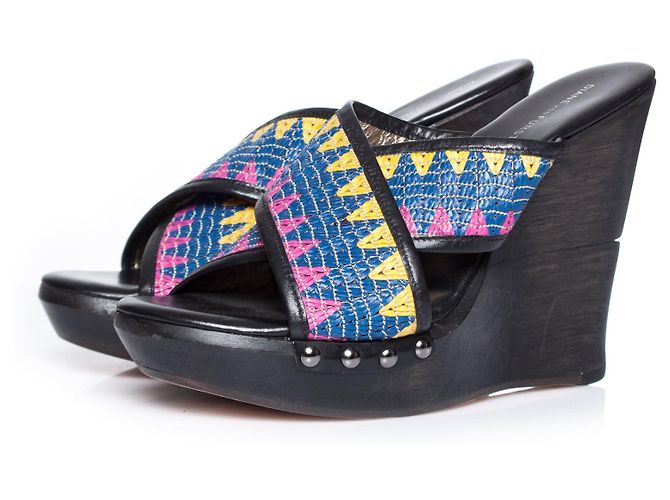 Autre Marque Diane von Furstenberg, Compensées ethniques à plateforme. Multicolore