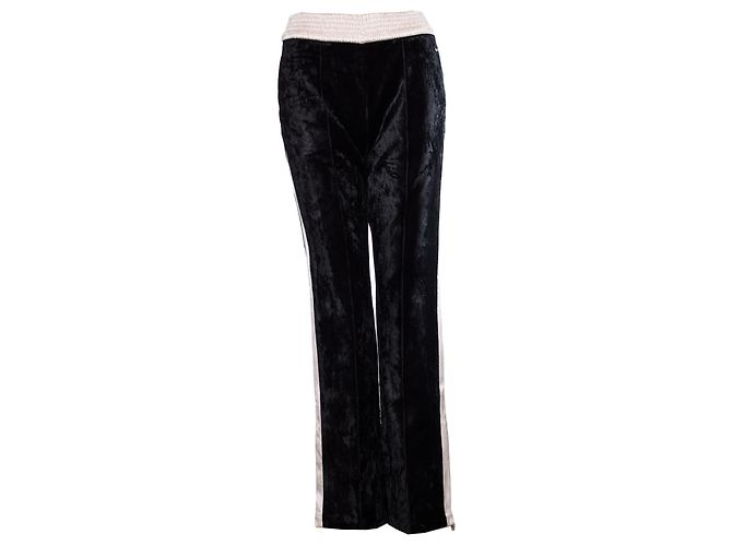 Chanel, Sporthose aus Samt. Schwarz