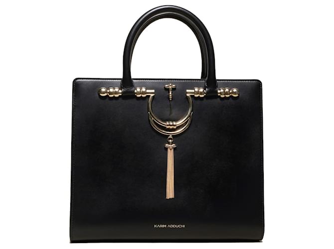 Autre Marque Karim Adduchi, Casablanca leather handbag. Black  ref.1003349