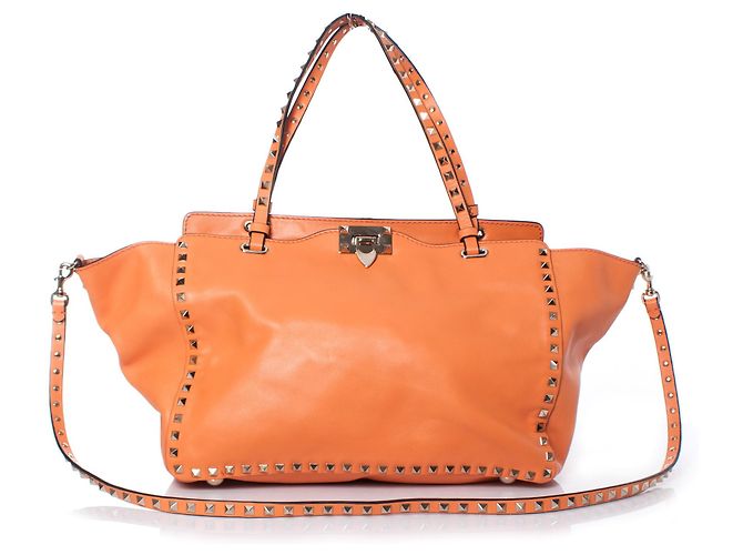 Valentino Valentin Garavani, Cabas Rockstud Trapeze - Orange.