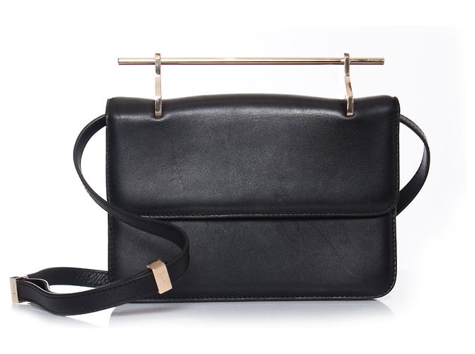 M2malletier, Pochette La Fleur du Mal in pelle nera. Nero