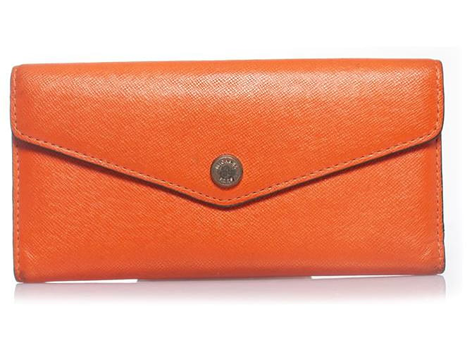 Michael Kors, orange leather wallet  ref.1003375