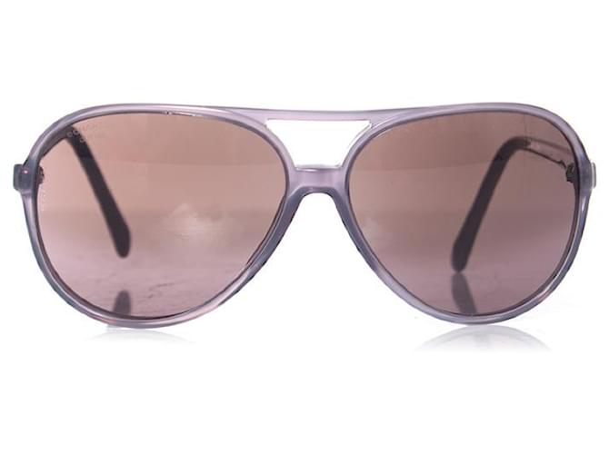Chanel, Occhiali da sole aviatore in viola Porpora  ref.1003398