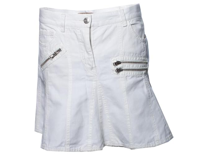 See by Chloé SEE BY CHLOE, white flared jeans skirt Cotton Linen  ref.1003449