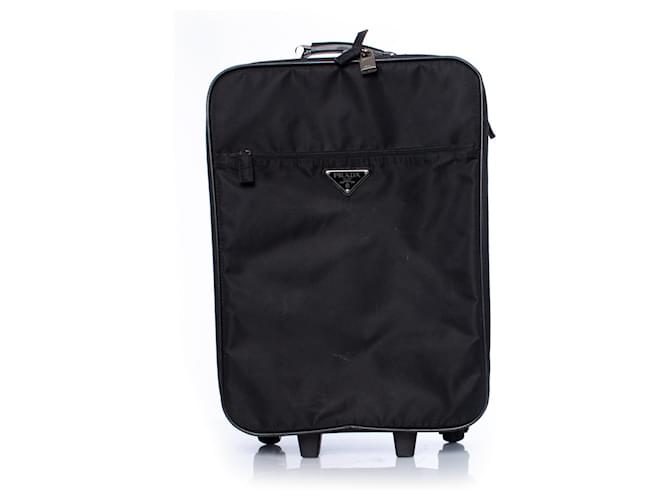 Prada, petit sac cabine en nylon Noir  ref.1003450