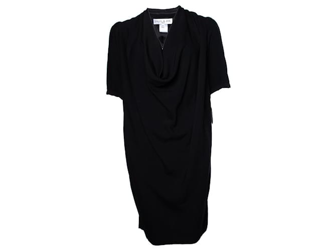 Paul & Joe, black dress with draped neck Viscose  ref.1003458