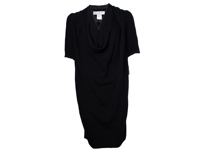 Paul & Joe, schwarzes Kleid mit drapiertem Ausschnitt