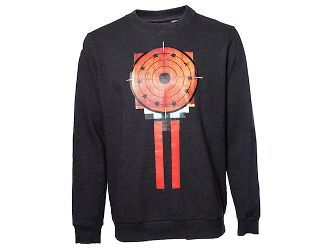 GIVENCHY, Grey crewneck sweater with print Cotton  ref.1003465