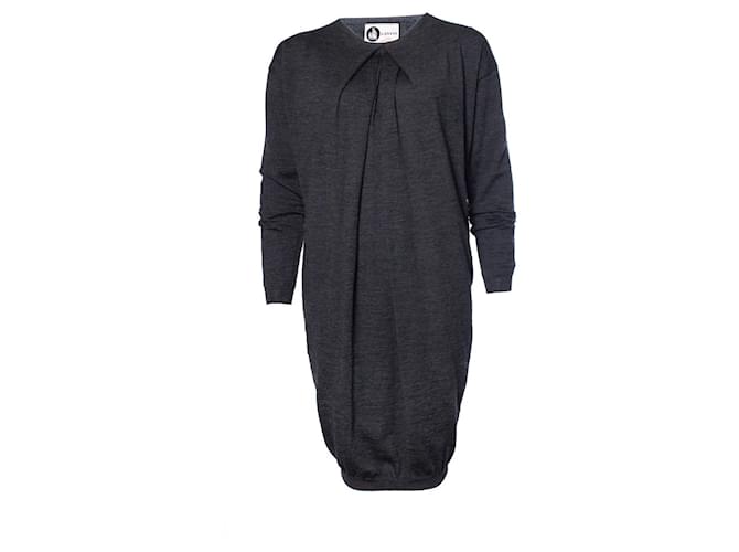 LANVIN, Grey Wool Dress  ref.1003467