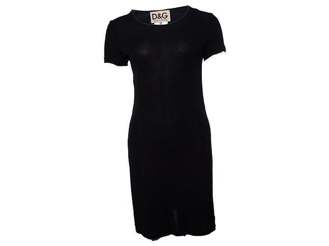 DOLCE & GABBANA, Vestido elástico preto