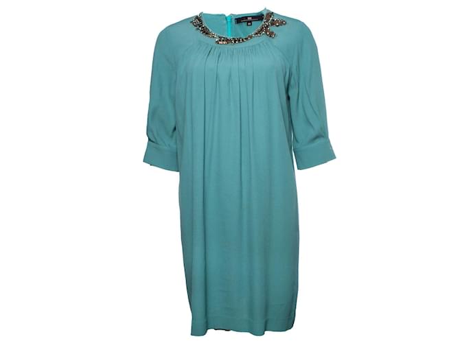 Elisabetta Franchi, turquoise tunic dress Green Viscose  ref.1003478
