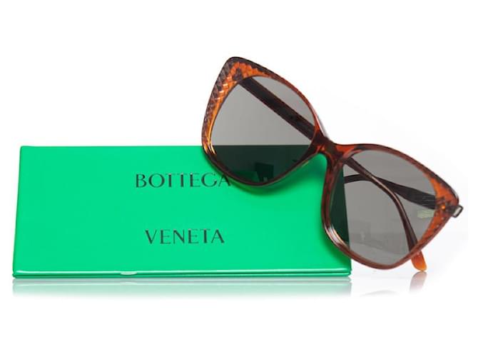 Bottega Veneta, óculos de sol espelhados grandes Marrom  ref.1003501