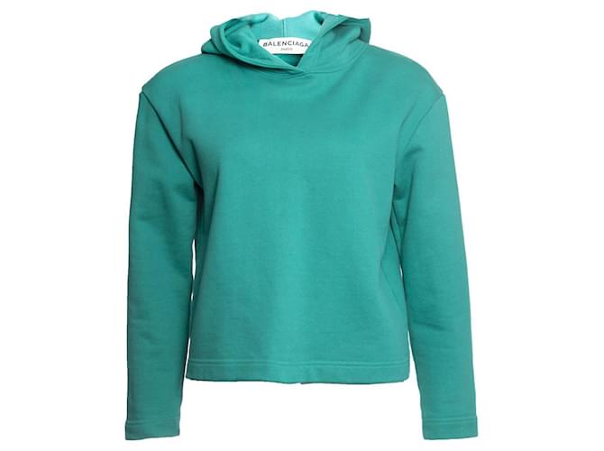 balenciaga, Green hooded sweater Cotton  ref.1003513