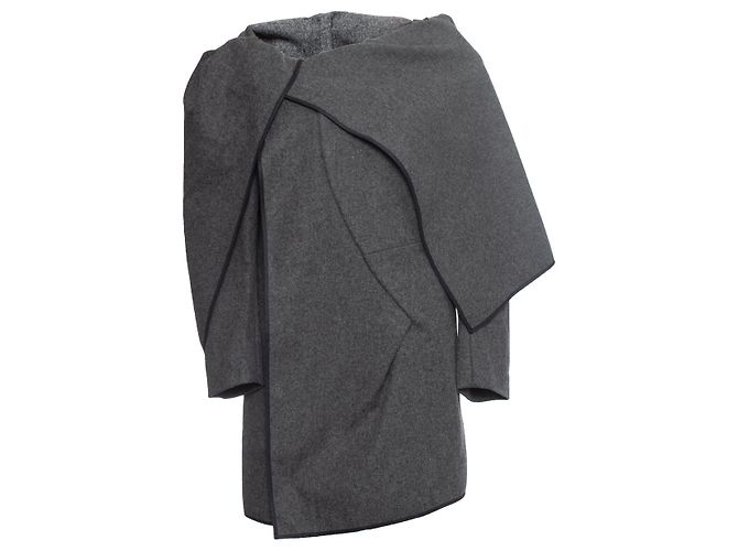 Comme Des Garcons Comme des Garçons, gray wool asymmetric coat Grey