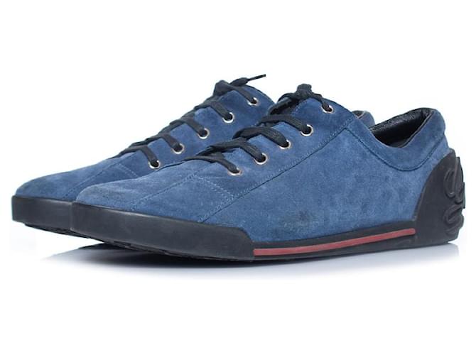 gucci, Blue suede trainers  ref.1003548