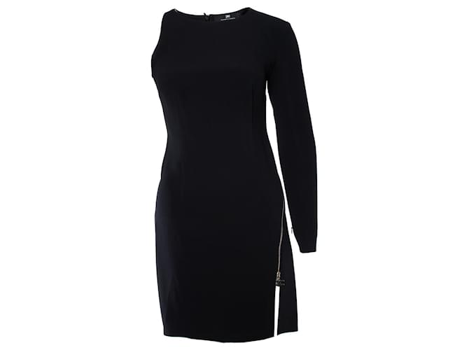 Elisabetta Franchi, One sleeve dress. Black Viscose  ref.1003577