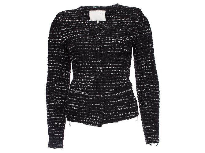 IRO, Schwarz-weiße Bouclé-Jacke