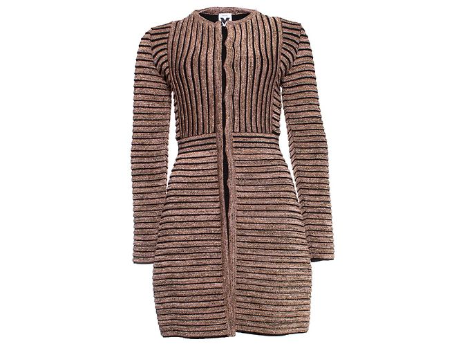 MISSONI, striped lurex coat Pink Golden