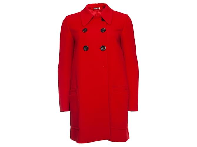 miu miu, Abrigo de lana rojo Roja  ref.1003614