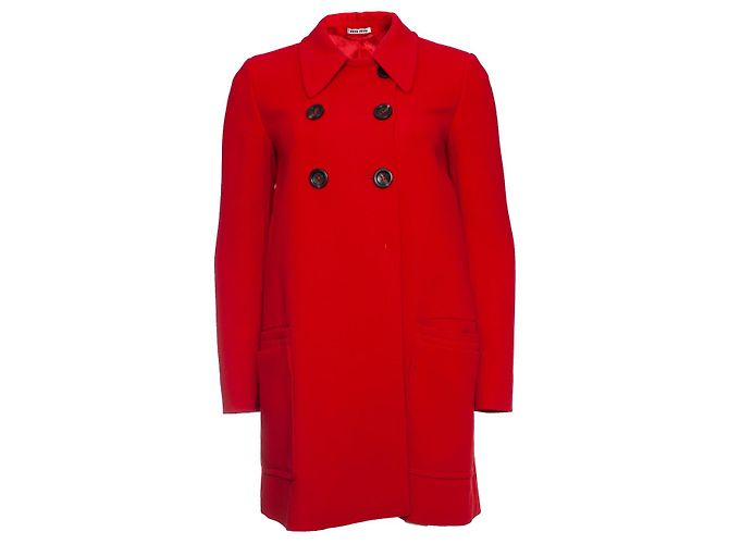 miu miu, Abrigo de lana rojo Roja