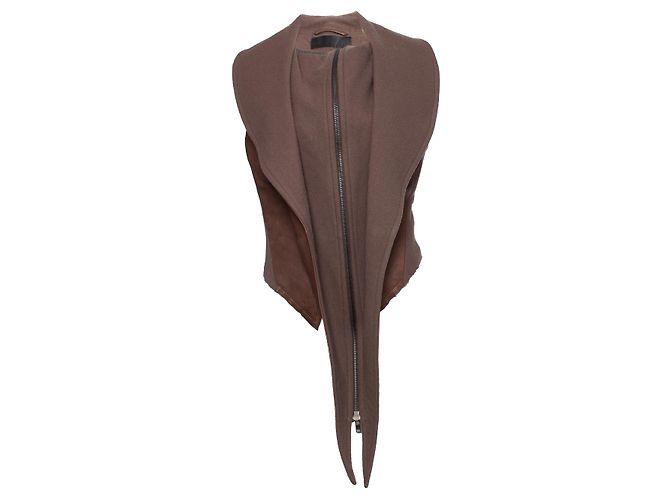 Autre Marque Haider Ackermann, Colete com gola oversized. Marrom