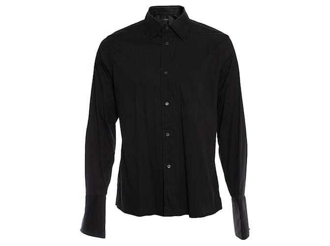 Gucci, La camisa negra. Negro Algodón  ref.1003627