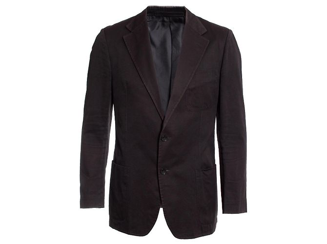 Gucci, Baumwollblazer. Braun Grau