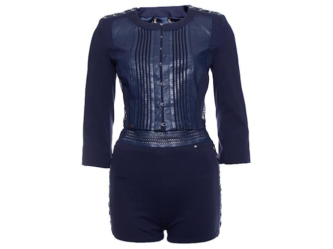 Elisabetta Franchi, Blue stretch suit with shorts  ref.1003640