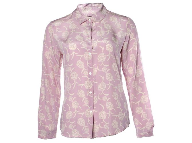 Autre Marque Momoni, Bluse mit Blumendruck Lila