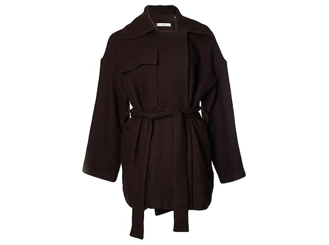 Autre Marque Odeeh, Brown wrap coat Wool  ref.1003657