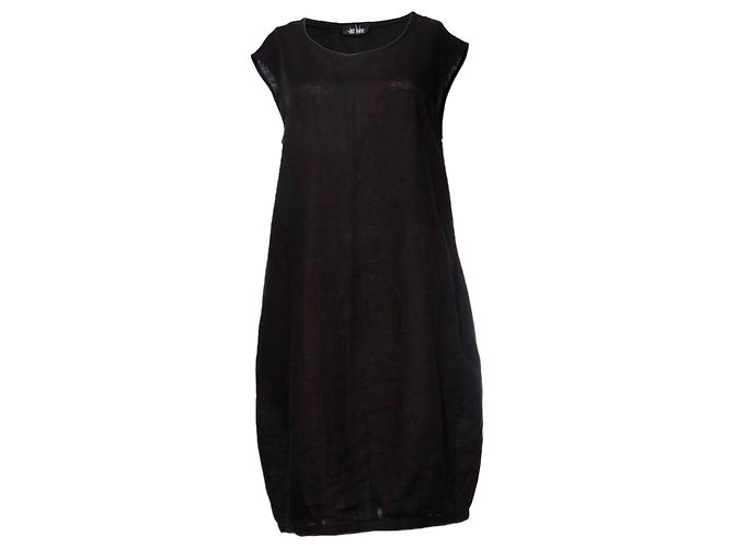 Autre Marque Jen Kahn, Schwarzes Leinenkleid mit 2 Einschubtaschen.