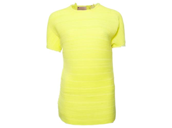 LANVIN, Top amarillo fluorescente en talla S. Poliéster  ref.1003731