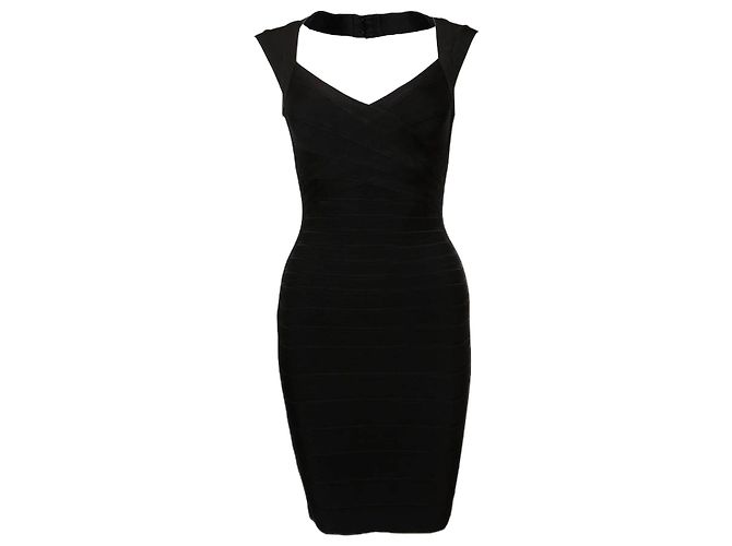 HERVE LEGER, Abito body nero
