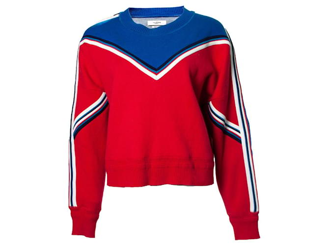 Isabel Marant Etoile, Multicolour Sweater Red Blue Cotton  ref.1003759