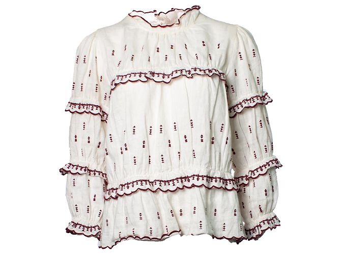 Isabel Marant Etoile, weißes Rüschenoberteil