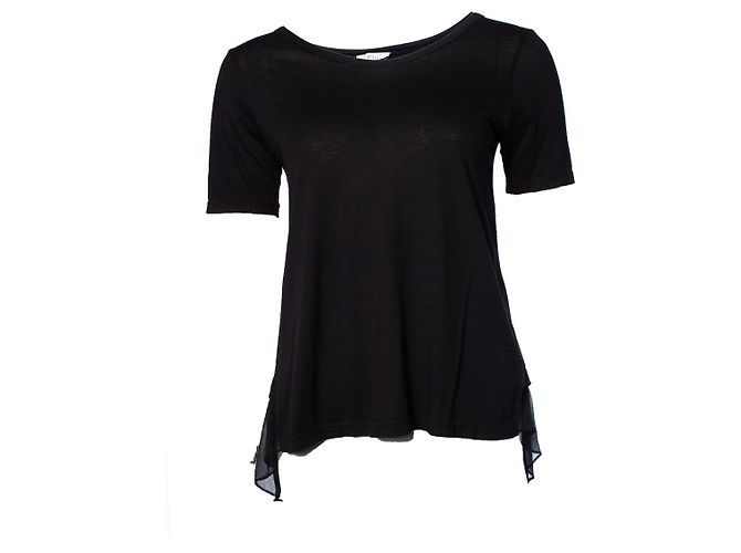 Autre Marque Clu, Top nero con retro trasparente