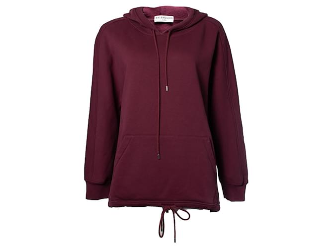 balenciaga, oversized hoodie in Burgundy Red Cotton  ref.1003781