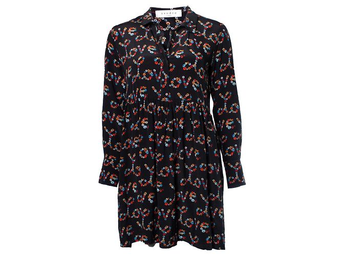 Sandro, Midikleid mit floralem Love-Print Schwarz