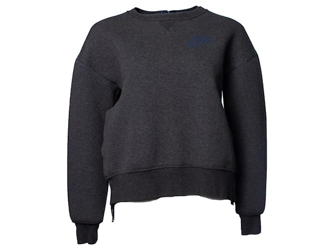 Autre Marque nike, oversized sweater with lace Grey Cotton  ref.1003784