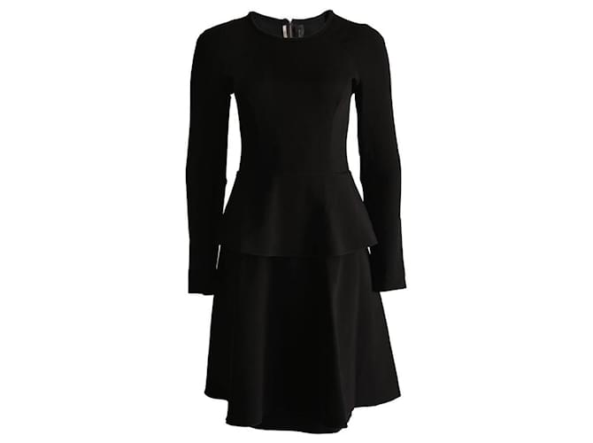 Roland Mouret, black dress with long sleeves in size 38fr/42IT/S. Viscose  ref.1003790